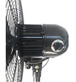 misting fan control head close up