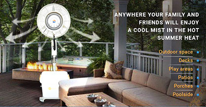 cooling misting fan uses